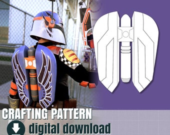 Modello per schiuma eva, jetpack di Sabine Wren, modello scaricabile + progetto + foto di riferimento, FR + EN