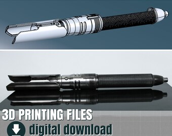 3D Print File, Cal Kestis's lightsaber, STL File
