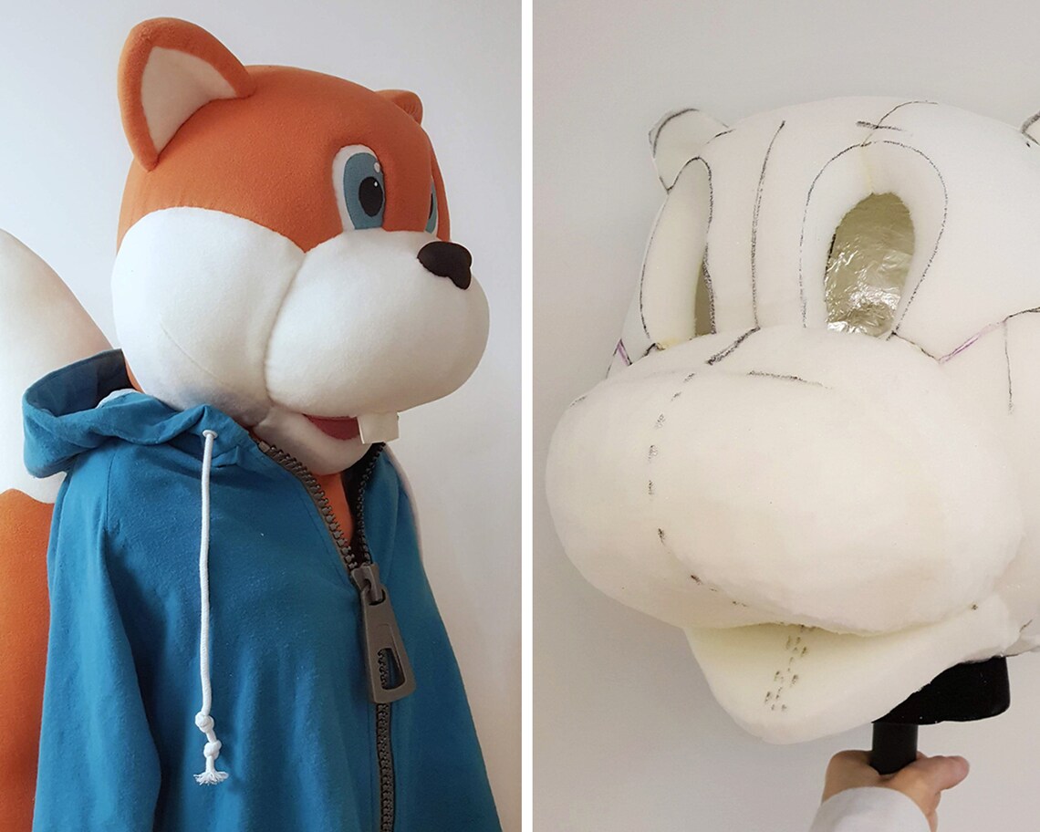 Crafting pattern mascot head base downloadable PDF Etsy