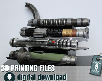 3D print file, set build your own lightsaber, STL file