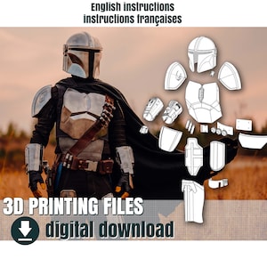 3D print file, Din Djarin armor, The Mandalorian, STL file