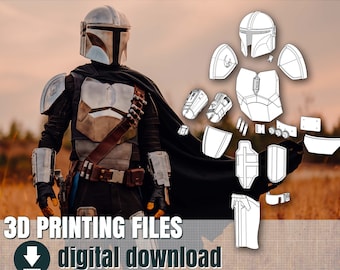 3D print file, Din Djarin armor, The Mandalorian, STL file