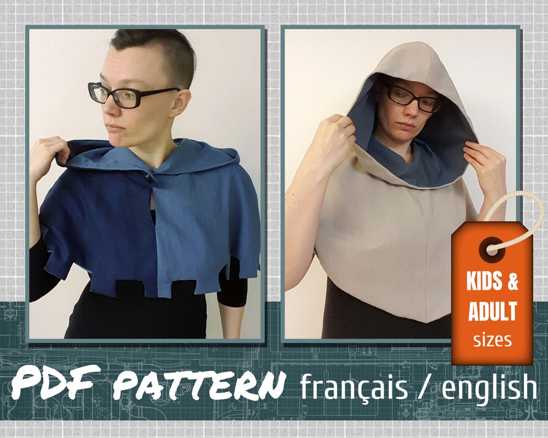 Sewing Pattern Medieval Hooded Cowl 3 Different Models - Etsy Canada