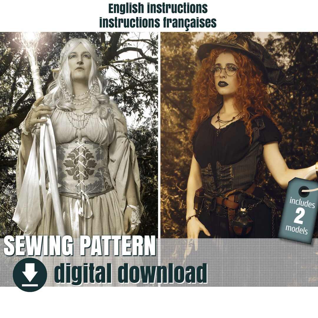 Sewing Pattern, Bodice With Straps, 2 Different Models, Downloadable ...