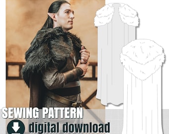 Sewing pattern, rogue cape, downloadable PDF file, FR + EN