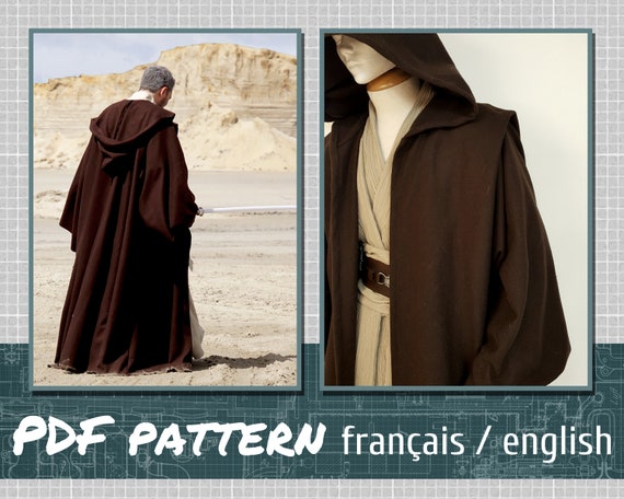 Jedi costume pattern. Available sizes: XS to 5XL – juliechantal