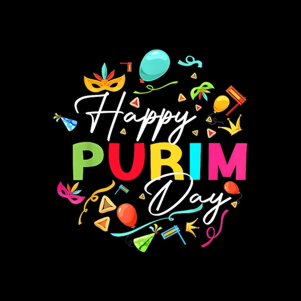 Happy Purim Day Jewish Holiday Purim Sameach Digital Png