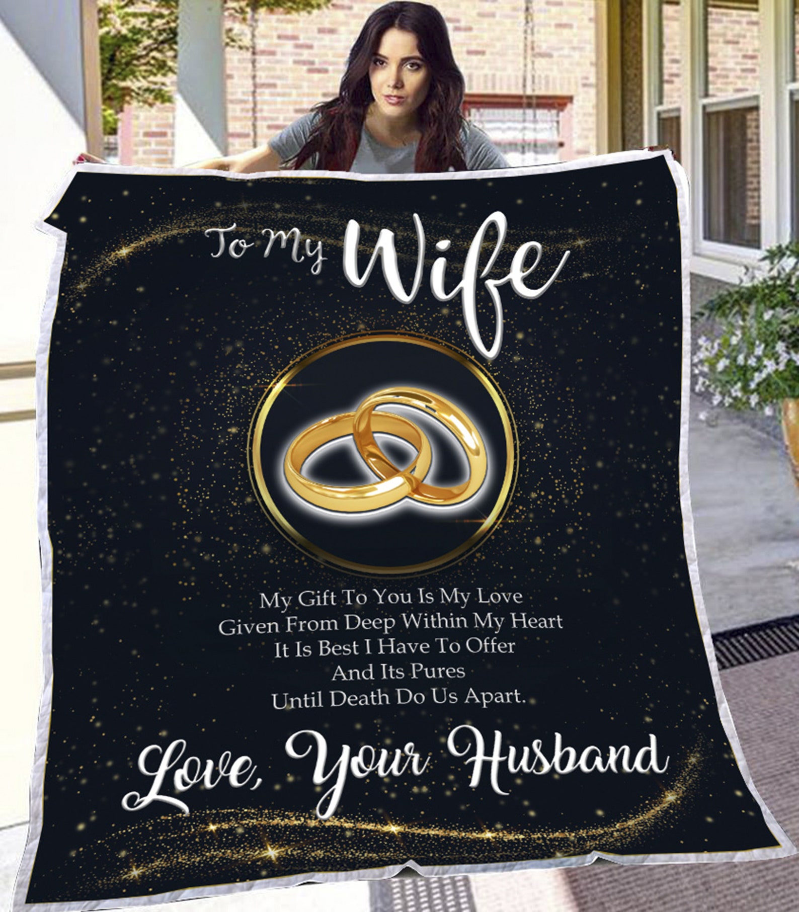 Personalized To My Wife Blanket Couple Love Blanket Etsy
