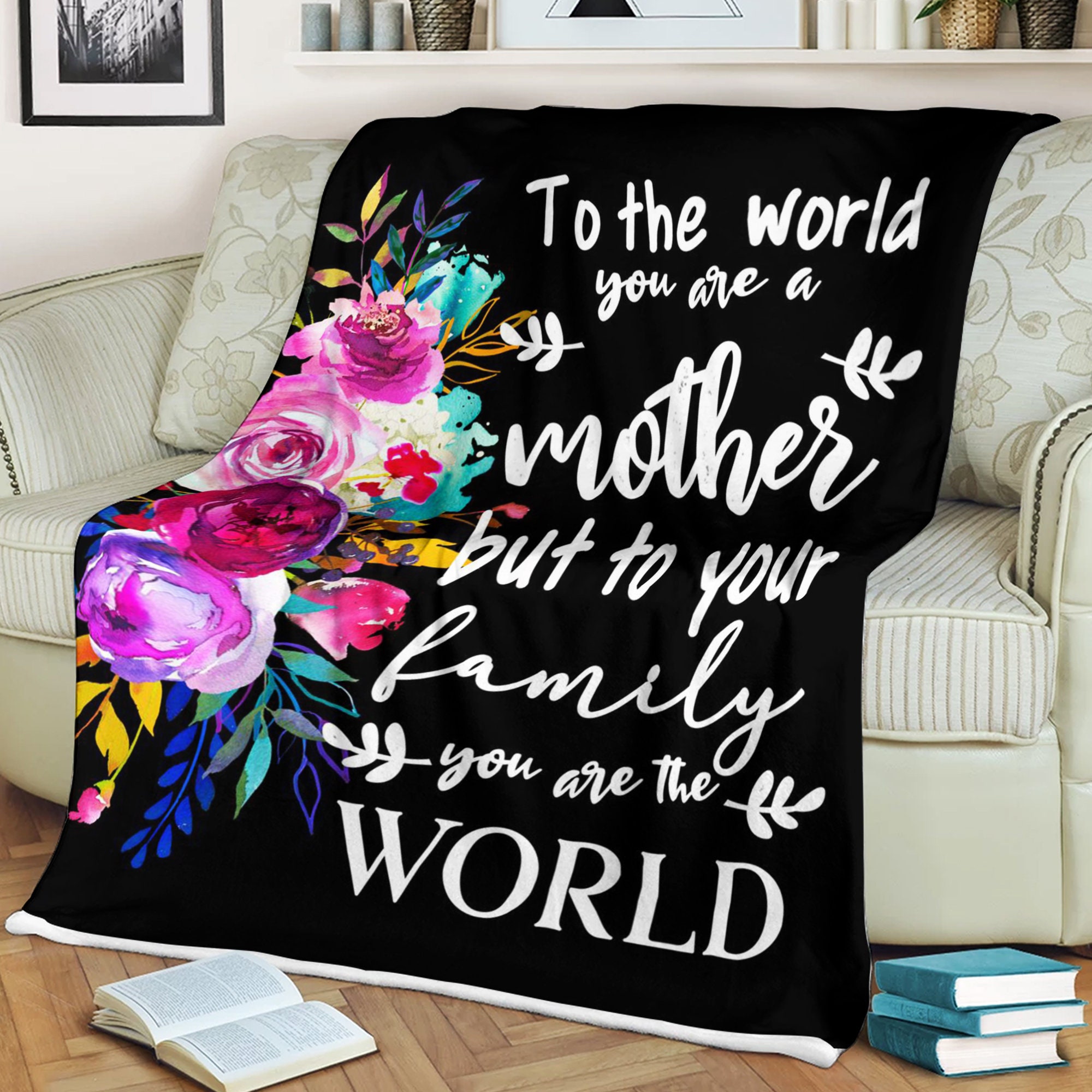 Personalized To My Mom Butterfly Blanket Mom Birthday Gift Etsy