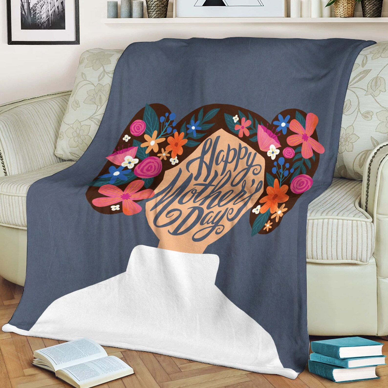 Happy Mother's Day Fleece Blanket Mom Personalized Etsy