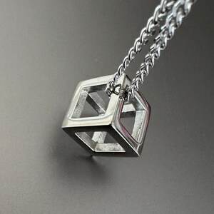 【OV】cube sugar necklace Jewelry Necklace , a Sparkling Cube of Diamonds, A Sugar