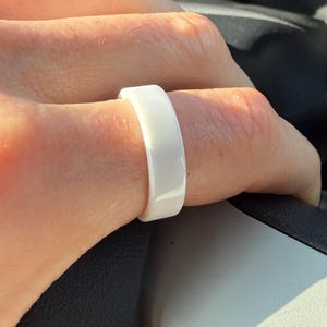 Minimalist Ring | White Ceramic | Durable Modern Jewelry