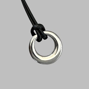 Circle Amulet Pendant Necklace on Cord