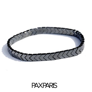 Men's Slim Hematite Adjustable Bracelet, 5mm