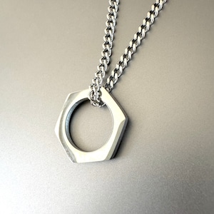 hexagon pendant necklace