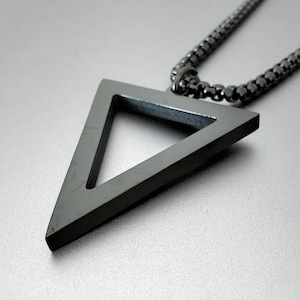 Collar colgante / Joyería de acero inoxidable / Colgante minimalista moderno / Triángulo invertido