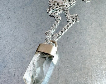 Talisman Rough Stone Pendant Necklace on 925 Sterling Silver base