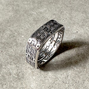 Men's Silver Fashion Ring Square