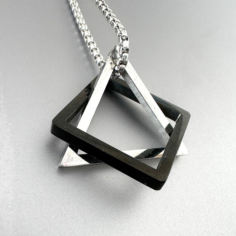 Geometric Silver Thorn Irregular Metal Necklace