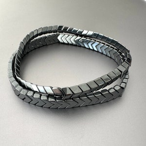 Men's Slim Hematite Adjustable Bracelet, 5mm