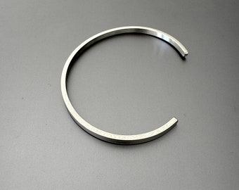 Bracelet manchette fin, 3 mm, argent, or, noir, inoxydable or rose