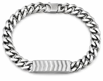 Pulsera de acero inoxidable / Joyería minimalista para el día a día / Pulsera unisex de plata