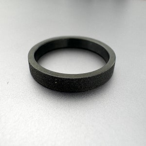 Men's Black Gain Surface Ring, 3mm, 5mm