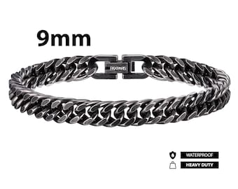 Oxidized Modern Stainless Steel Bracelet | Minimalist Everyday Jewelry | Unisex Silver Bracelet