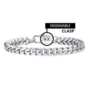 Stainless Steel 9mm Chain Link Bracelet | Minimalist Jewelry | Unisex Silver Bracelet