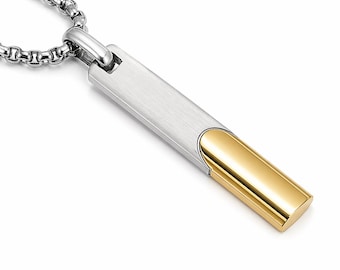 Collar con colgante de plata con detalles chapados en oro de 14 quilates