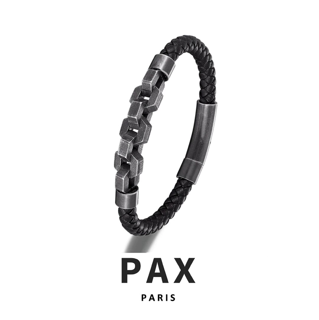 Mens Bracelet Men's Genuine Leather Biker Bracelet 6mm Etsy