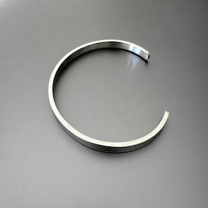 Engraved Bracelet | Personalized Jewelry | Custom Silver Bracelet | 5mm Cuff Bangle Unisex