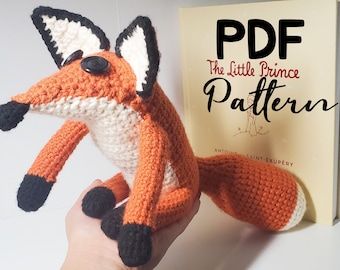 FOX The little prince Fox Crochet Pattern PDF English/Español, amigurumi Fox [ zorro el principito] (Inspired by The Little Prince movie)