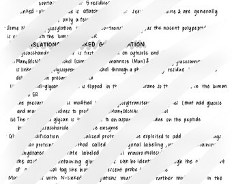 Notes de glycosylation