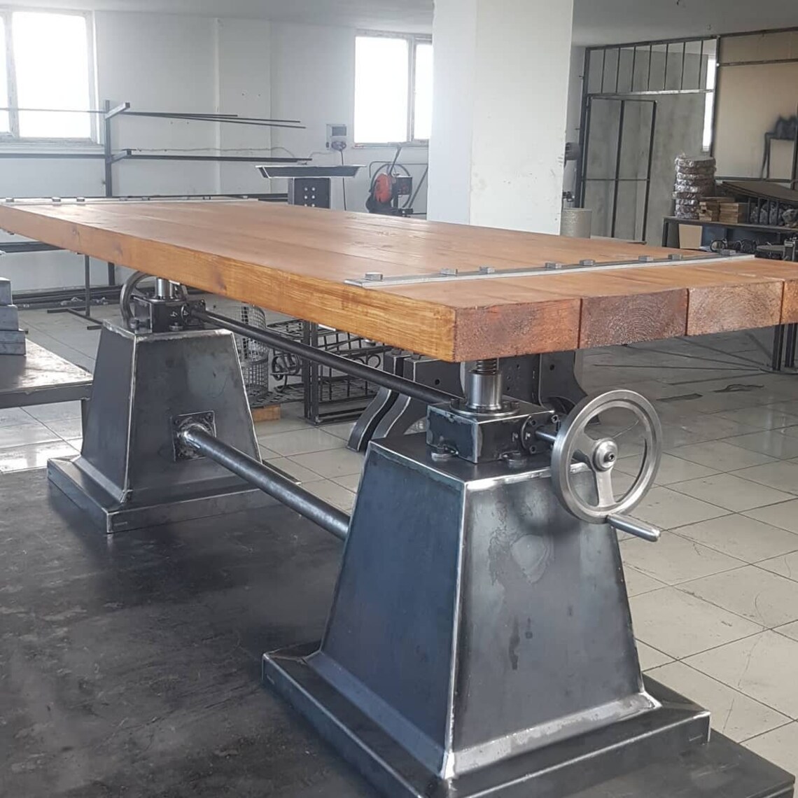 Industrial Crank Table Base Industrial Table Base Crank Etsy