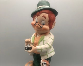 Vintage 1970’s Hoffman musical leprechaun decanter.