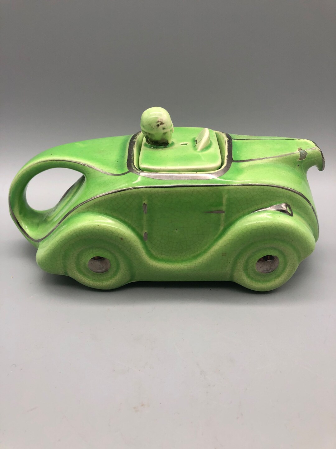 Vintage Sadler OKT42 Green Car Teapot. Etsy