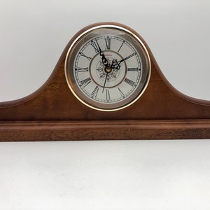 Vintage wood Sunbeam mantle clock. Battery operated.