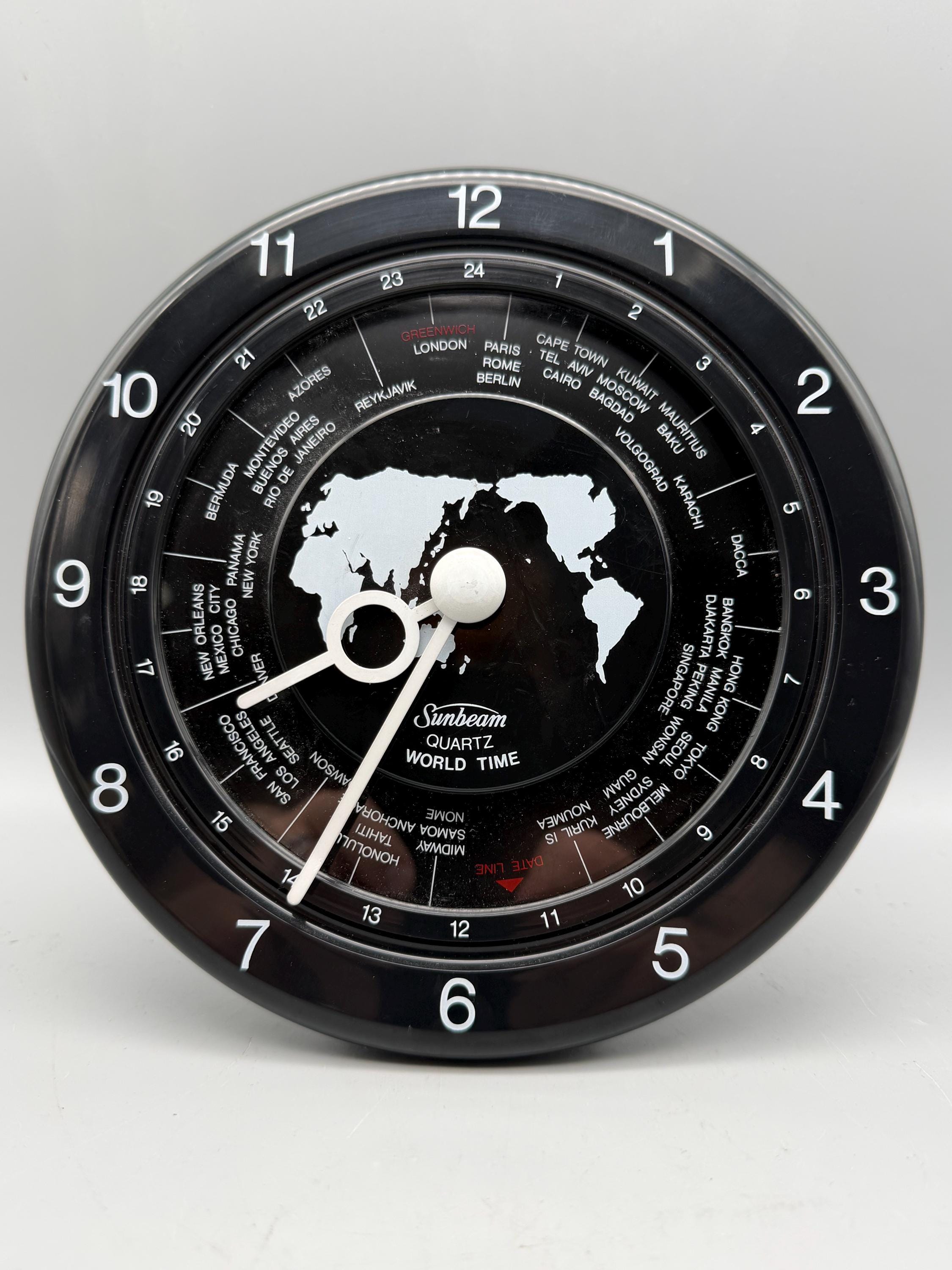 WORLDCLOCK　世界　地図時計　ヴィンテージ　世界時計　置き時計 Vintage World Clock - Etsy