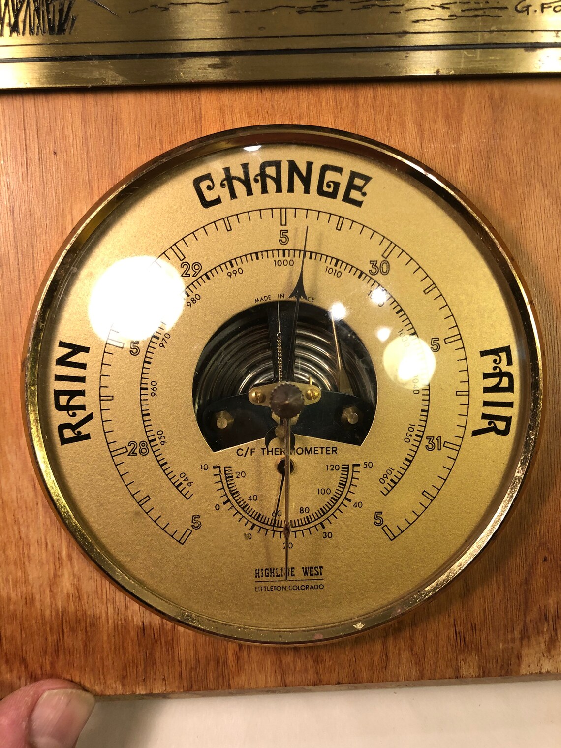 Vintage Highline West Barometer With Duck Image by G. Foott. Etsy