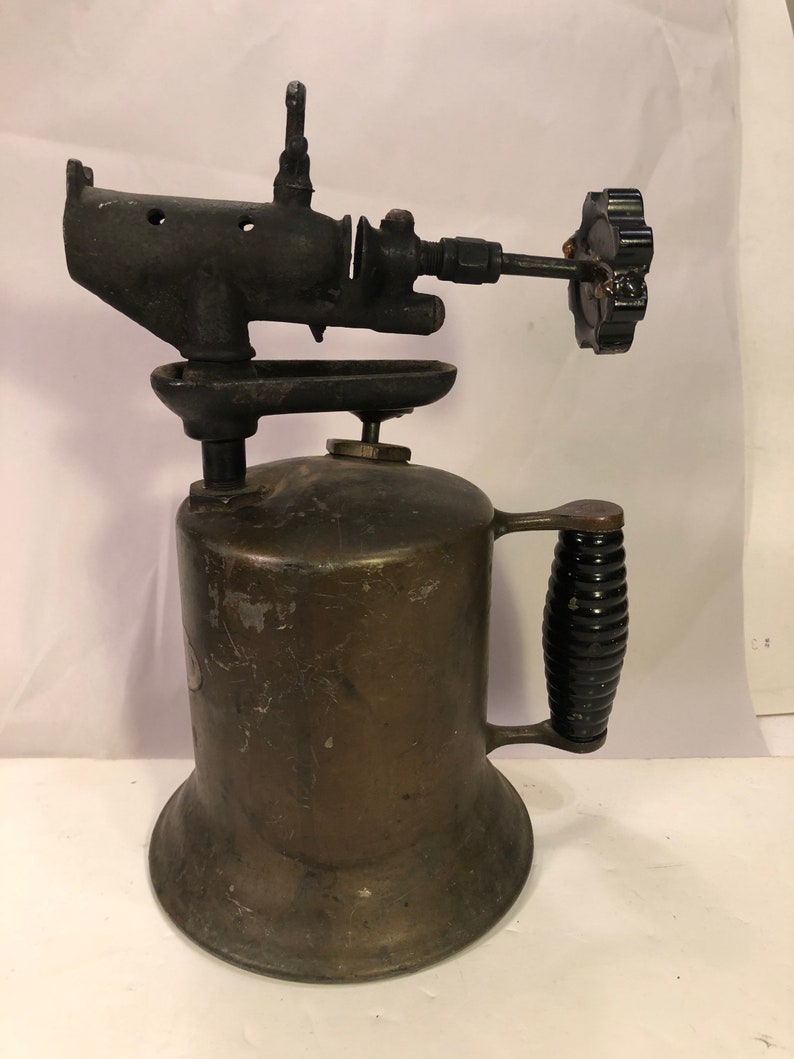 Antique brass hand held Dunlap blow torch. Etsy