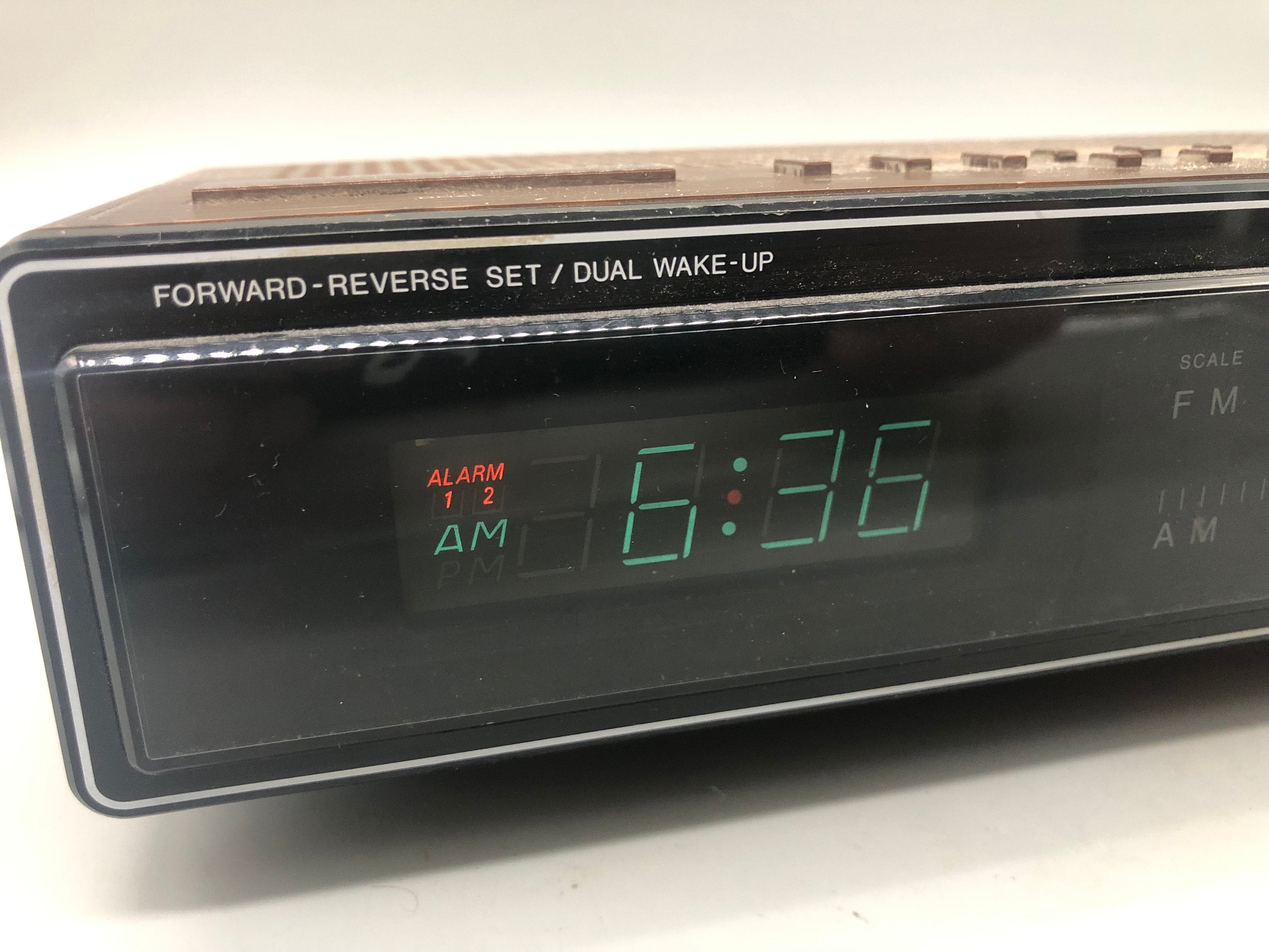 Vintage Panasonic Digital Alarm Clock. Blue/green Display. Model