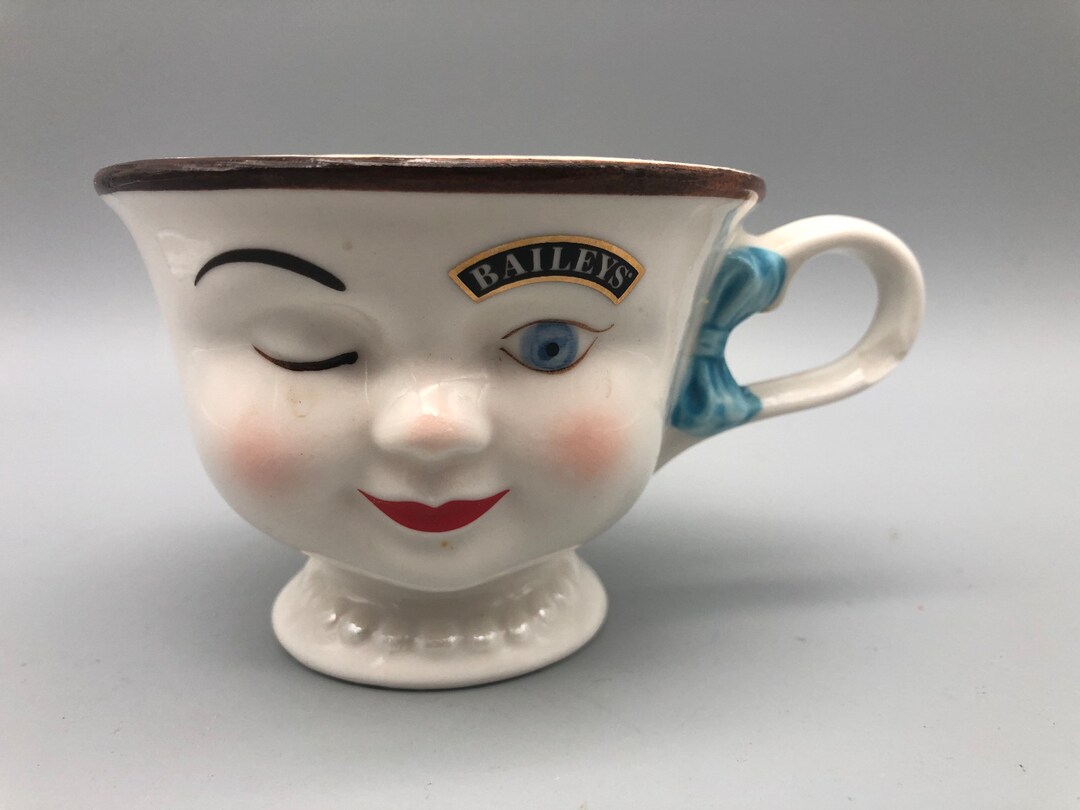 Vintage Baileys Liquor Ceramic Winking Woman Cup. Etsy
