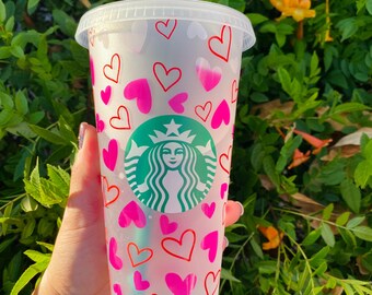 Starbucks Valentines Day with Color Changing Hearts