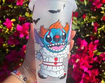 Cute Stitch Halloween Pennywise Costume Cup