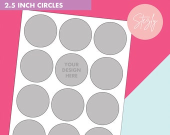 2.5 Inch Circle Template Circles Template Stickers Template ...