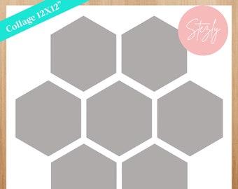 Photoshop Photo Collage Template - 12x12 Inch  Photography Display Tool - Adobe Photoshop Collage With Text - Layered PSD Files  Collage T14