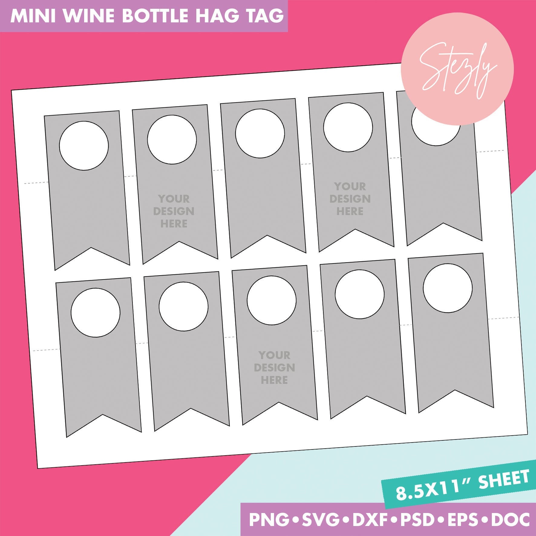 Mini Wine Bottle Gift Tags Template Mini Liquor Bottle Tag Etsy UK