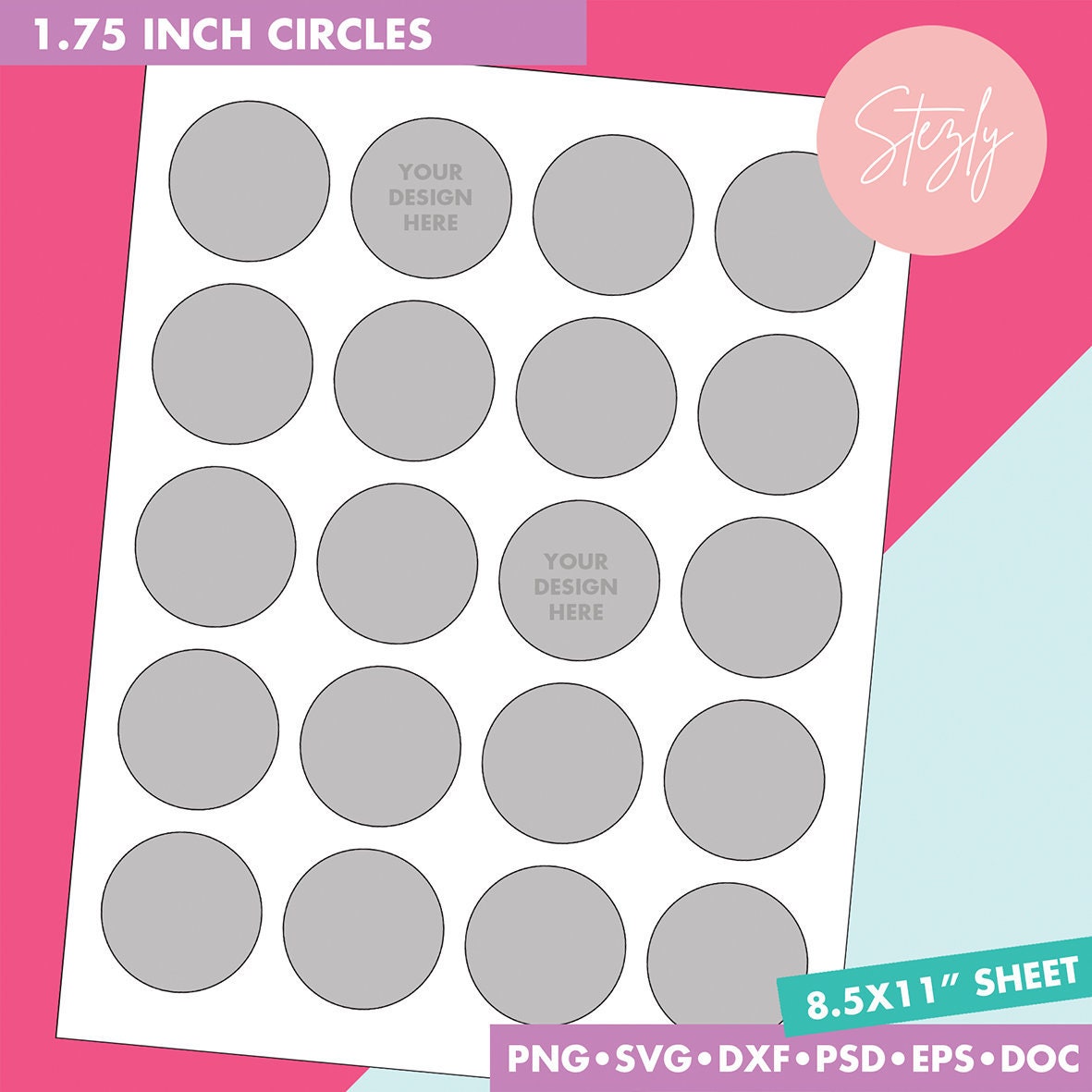 1.75 Inch Circle Template Circles Template Stickers - Etsy