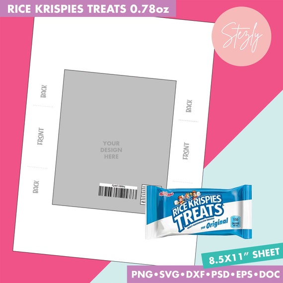 Rice Krispy Treats Template Instant Download Make Custom | Etsy UK